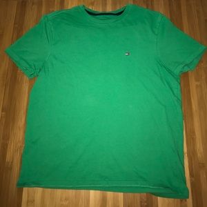 green t-shirt